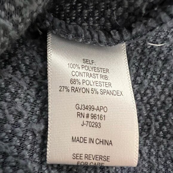 Gypsies & Moondust Womens Pullover Fleece Gray Blue 1/4 Zip Long Sleeve M - Picture 9 of 10